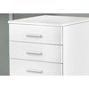 Monarch Specialties File Cabinet, Rolling Mobile, Storage Drawers, Printer Stand, Office, Work, Laminate, White I 7780